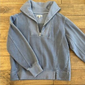 Alex Mill Blue Quarter-Zip Pullover